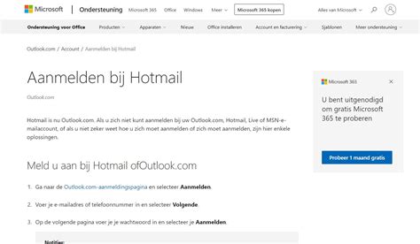 inloggen email hotmail.